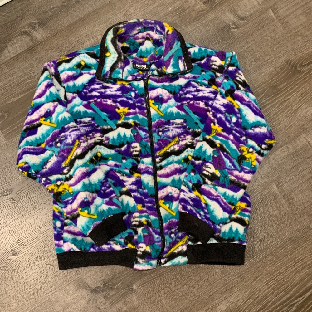 Yukon fleece vintage zip up sweater